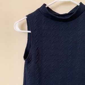 Mock Neck Cropped Sleeveless Top